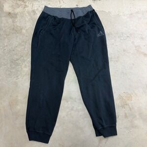 Adidas Jogger Sweatpants Mens XL Black Athletic Drawstring Cotton‎ Polyester